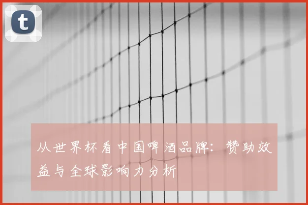 从世界杯看中国啤酒品牌:赞助效益与全球影响力分析