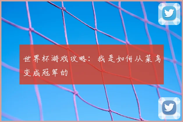 世界杯游戏攻略：我是如何从菜鸟变成冠军的